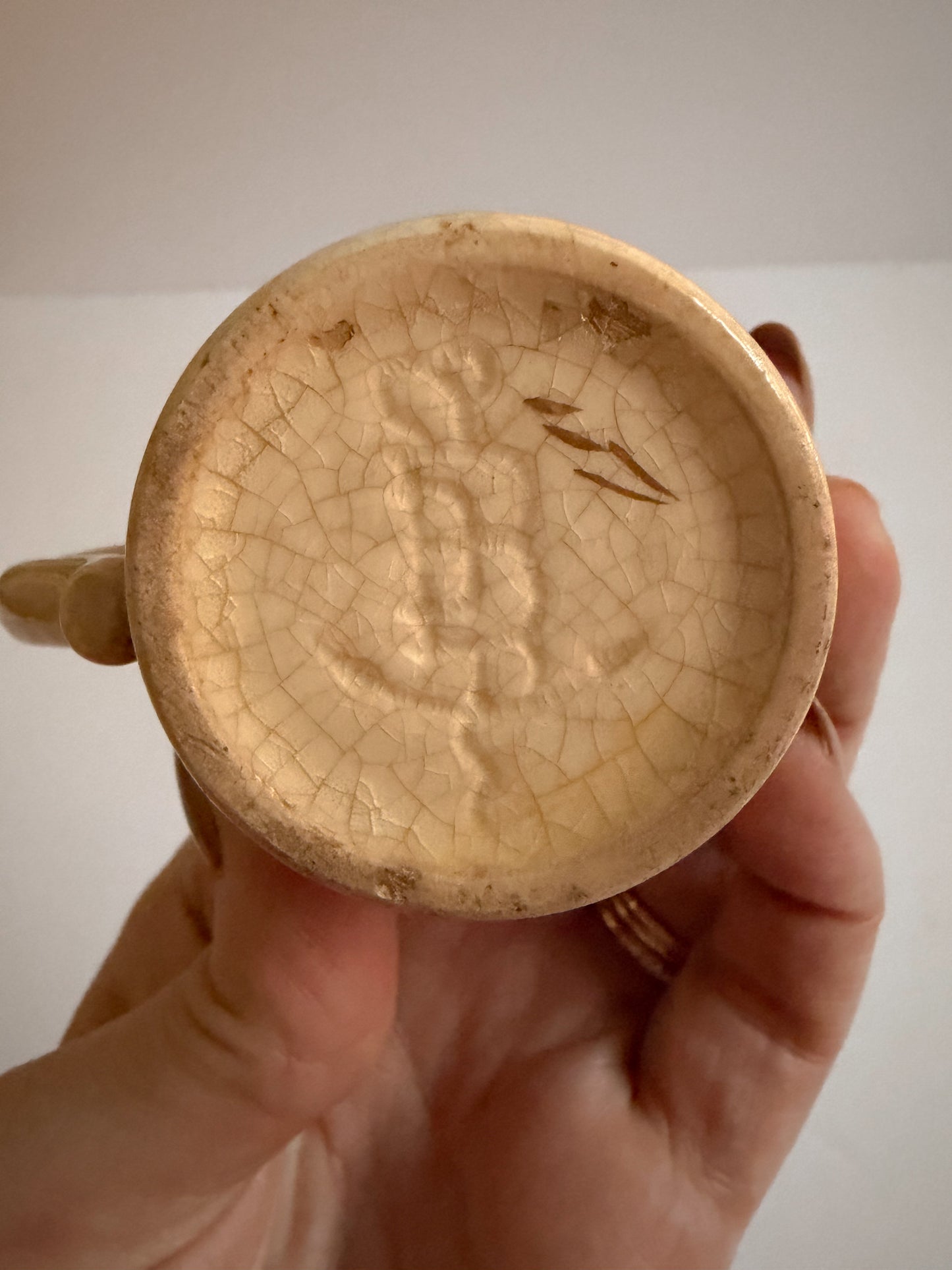 Crazed Ironstone Sugar Bowl