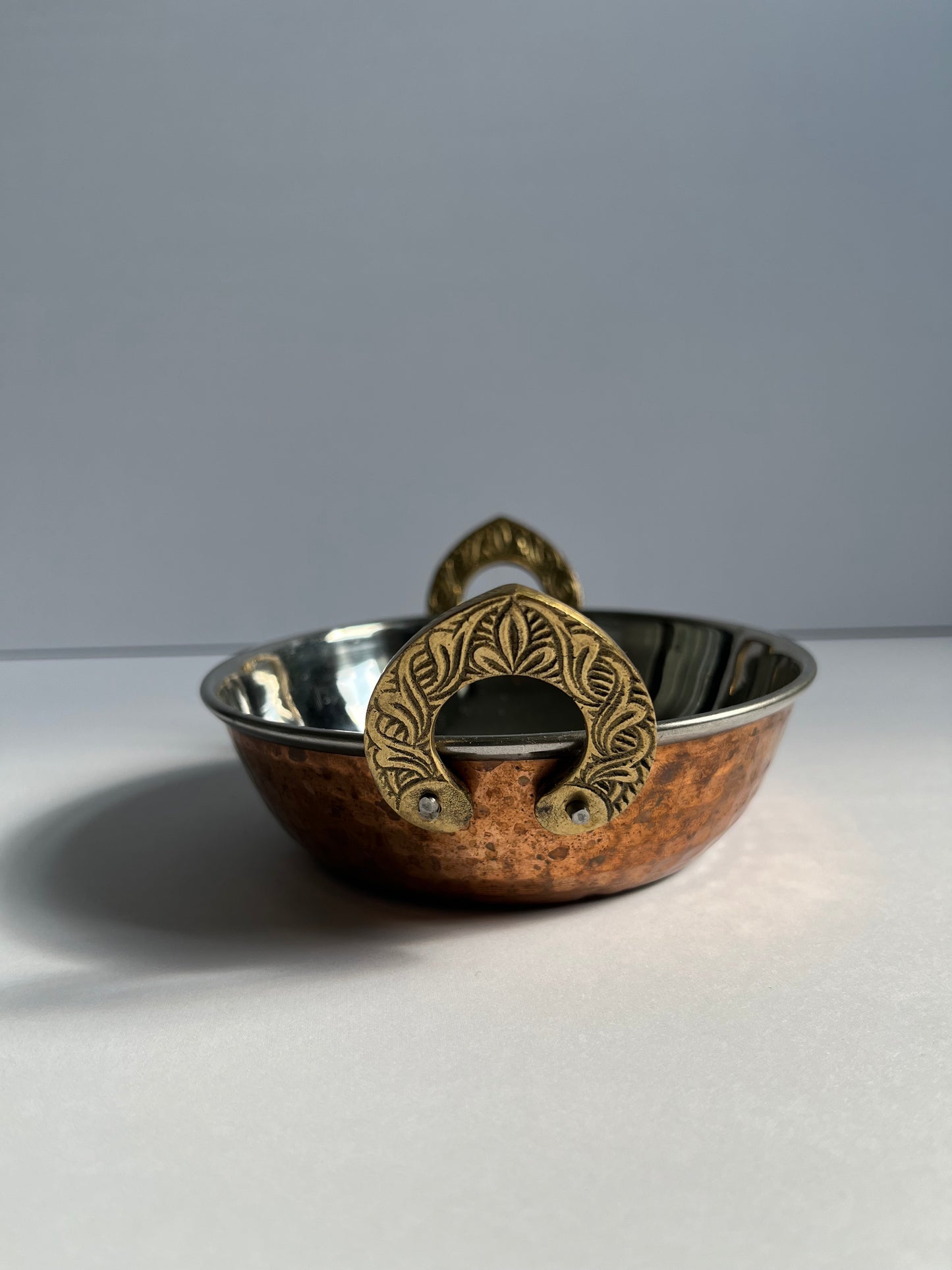 Stainless Steel Hammered Copper Serveware