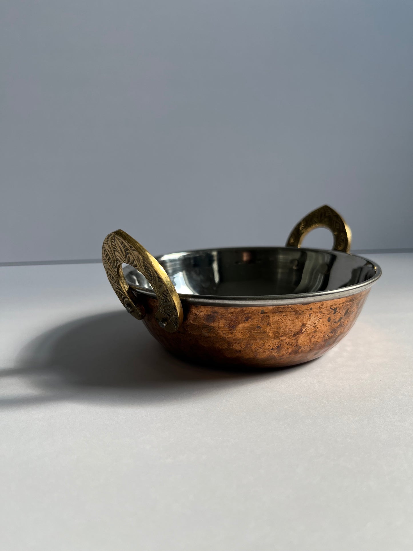 Stainless Steel Hammered Copper Serveware