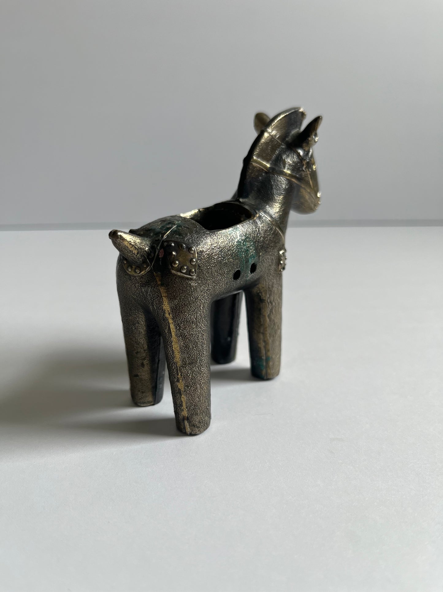 Cast Metal Horse Incense Holder