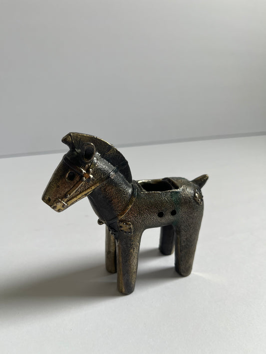 Cast Metal Horse Incense Holder
