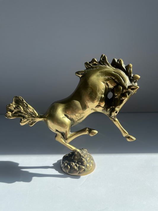 Vintage Brass Horse