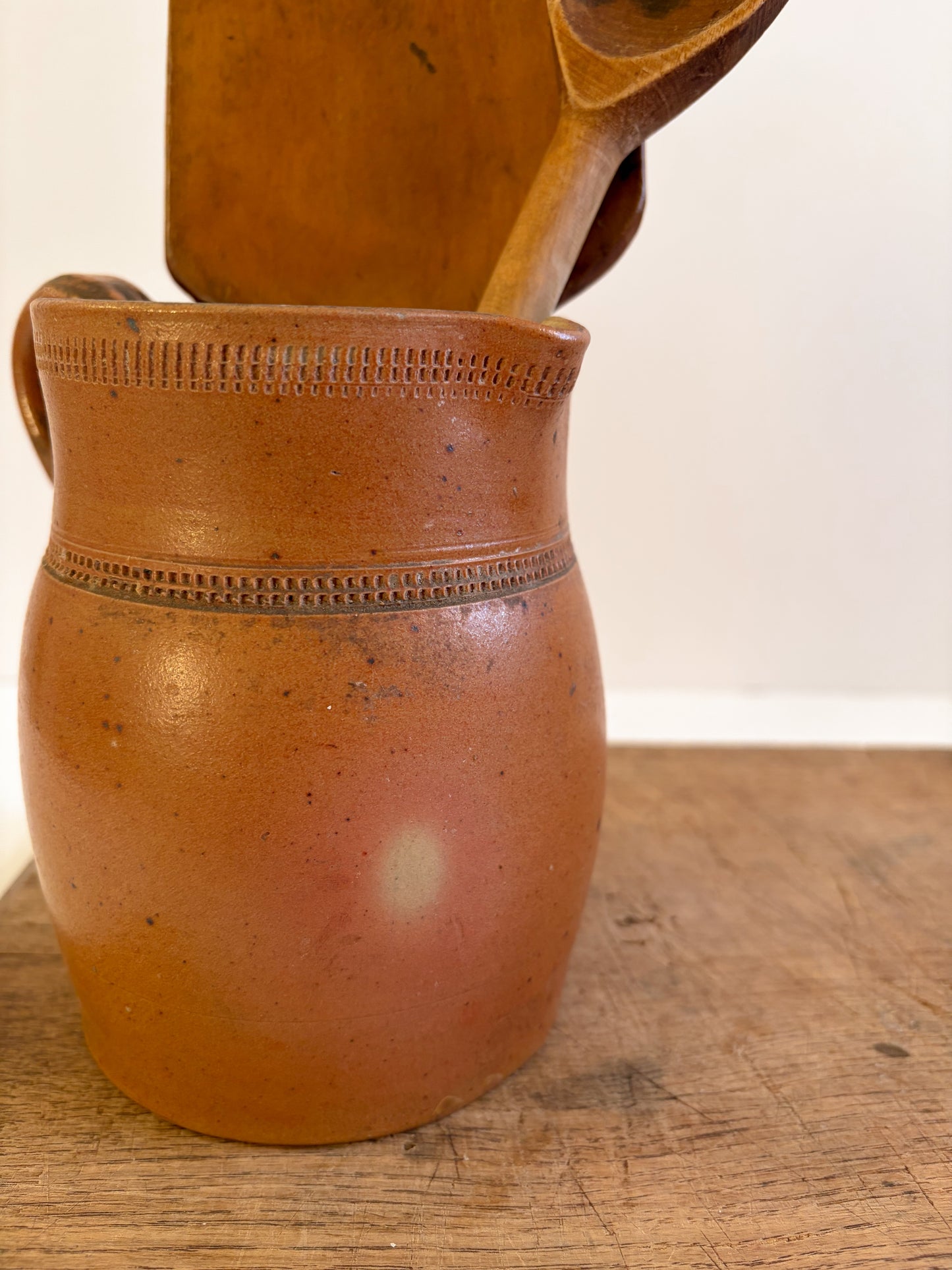 Salt Glazed Stoneware Pitcher