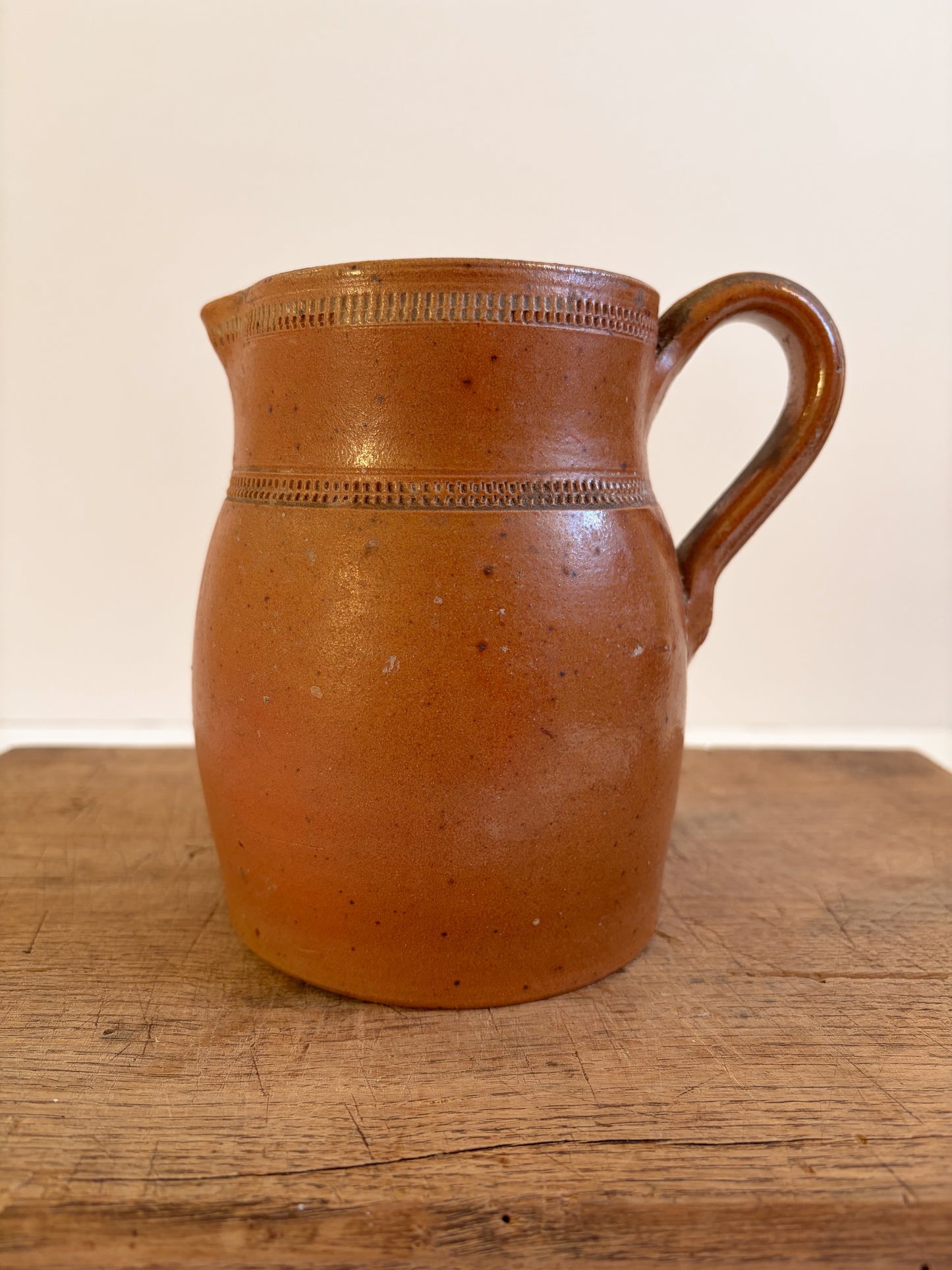 Salt Glazed Stoneware Pitcher