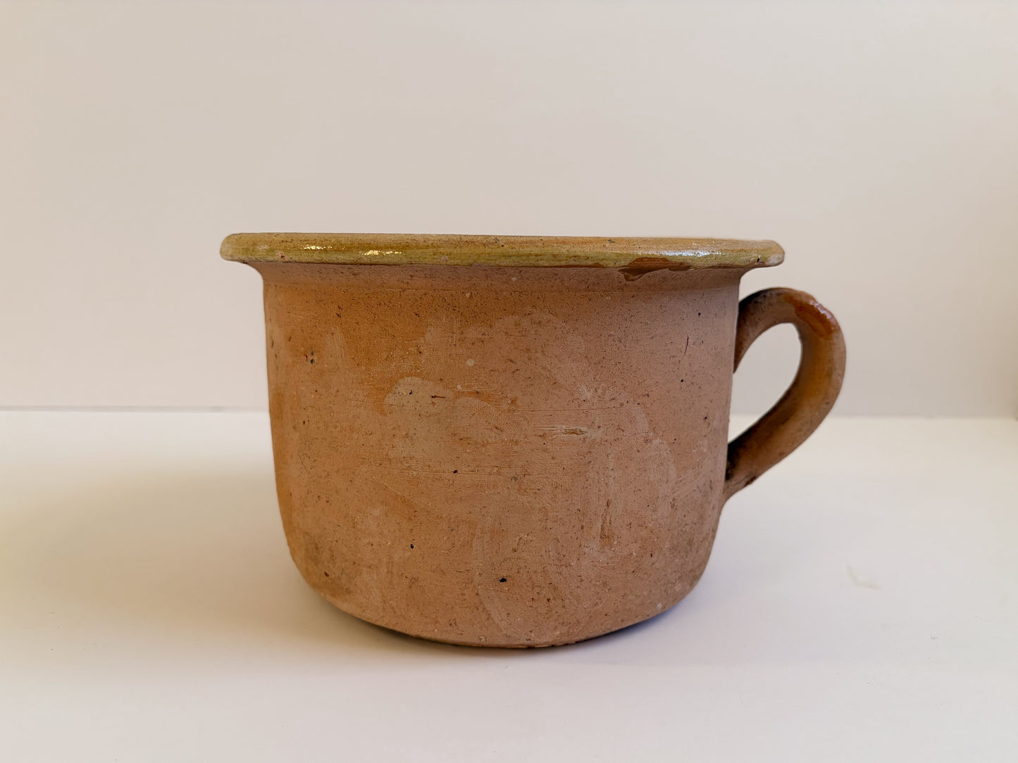 Terracotta Jug with Yellow Glaze