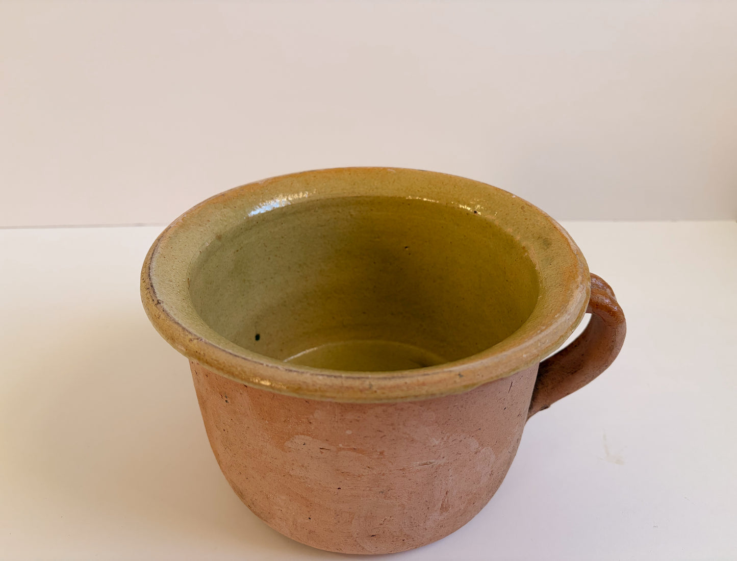 Terracotta Jug with Yellow Glaze