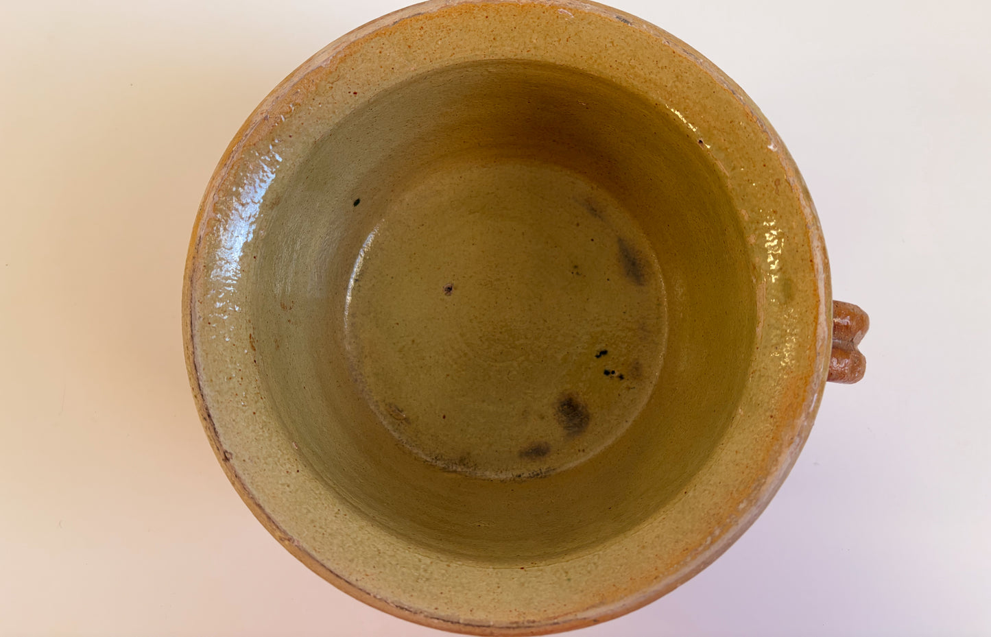 Terracotta Jug with Yellow Glaze
