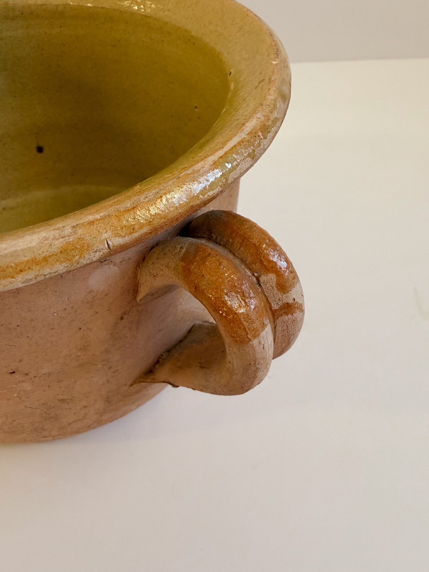 Terracotta Jug with Yellow Glaze