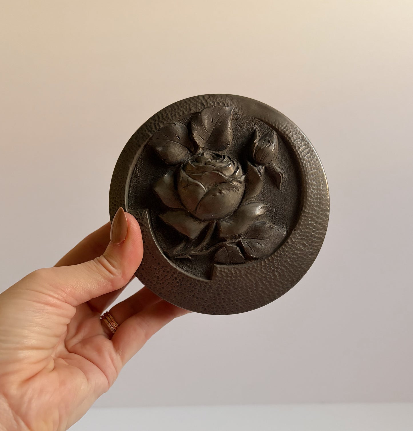 Art Nouveau Pewter Trinket Dish