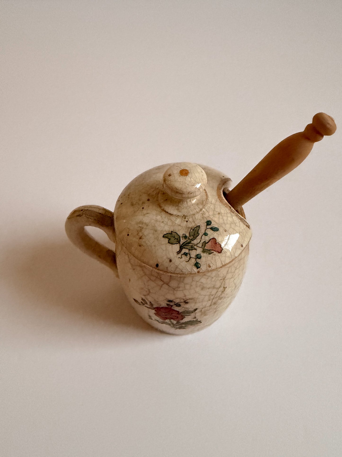 Crazed Ironstone Sugar Bowl
