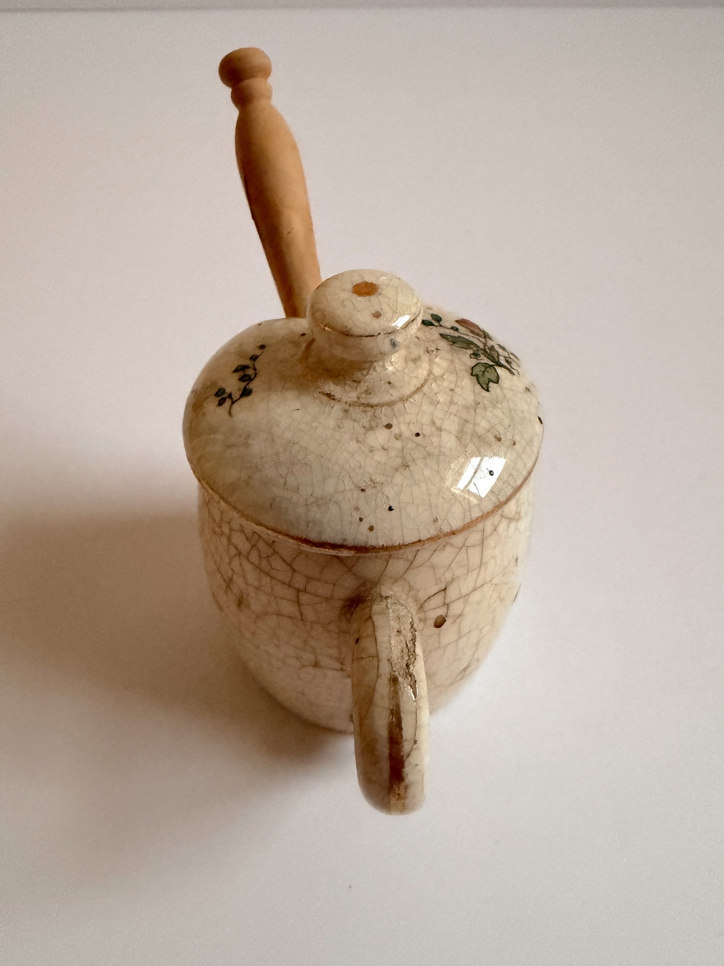 Crazed Ironstone Sugar Bowl