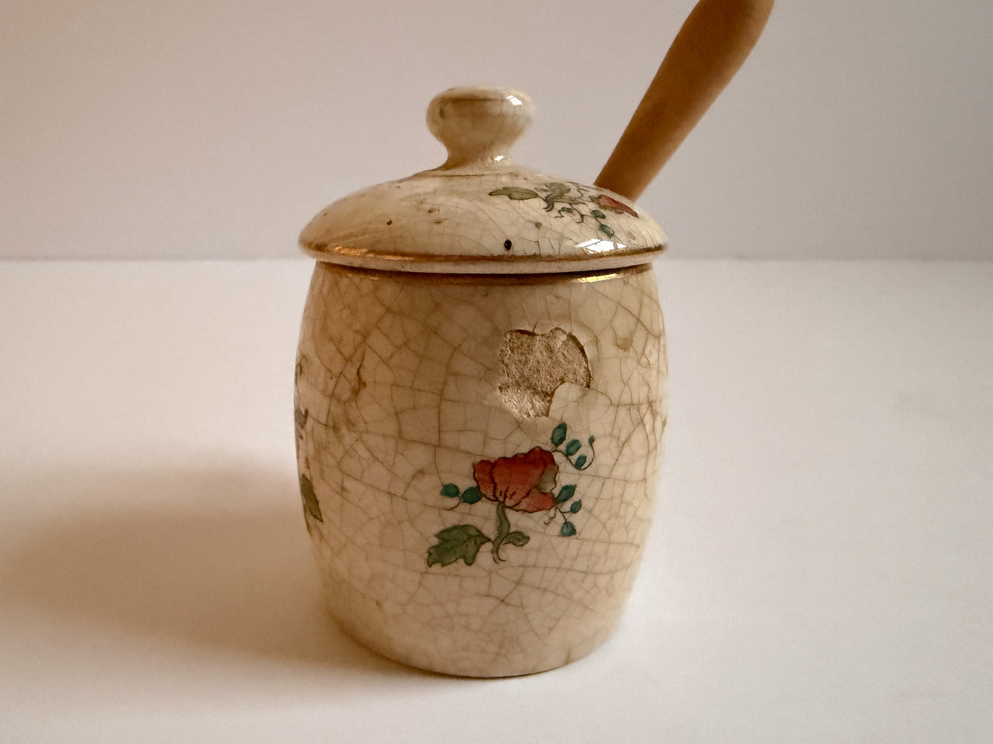 Crazed Ironstone Sugar Bowl