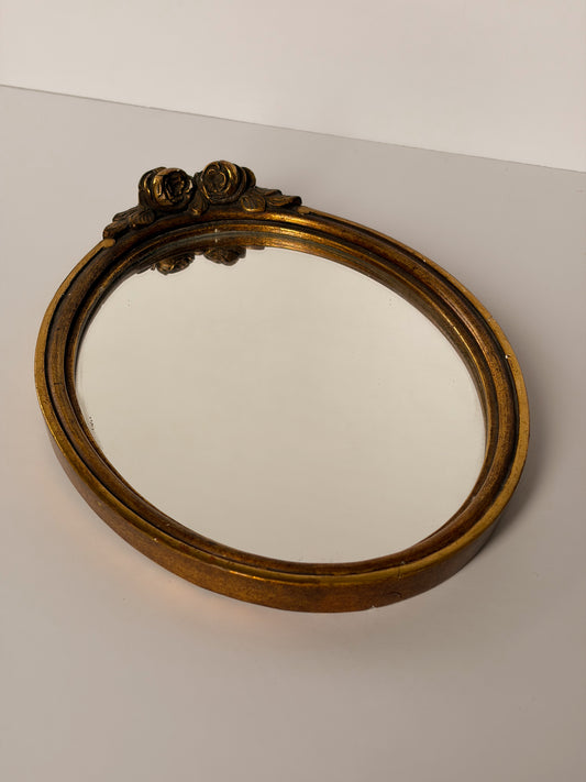 French Gold Rose Mirror