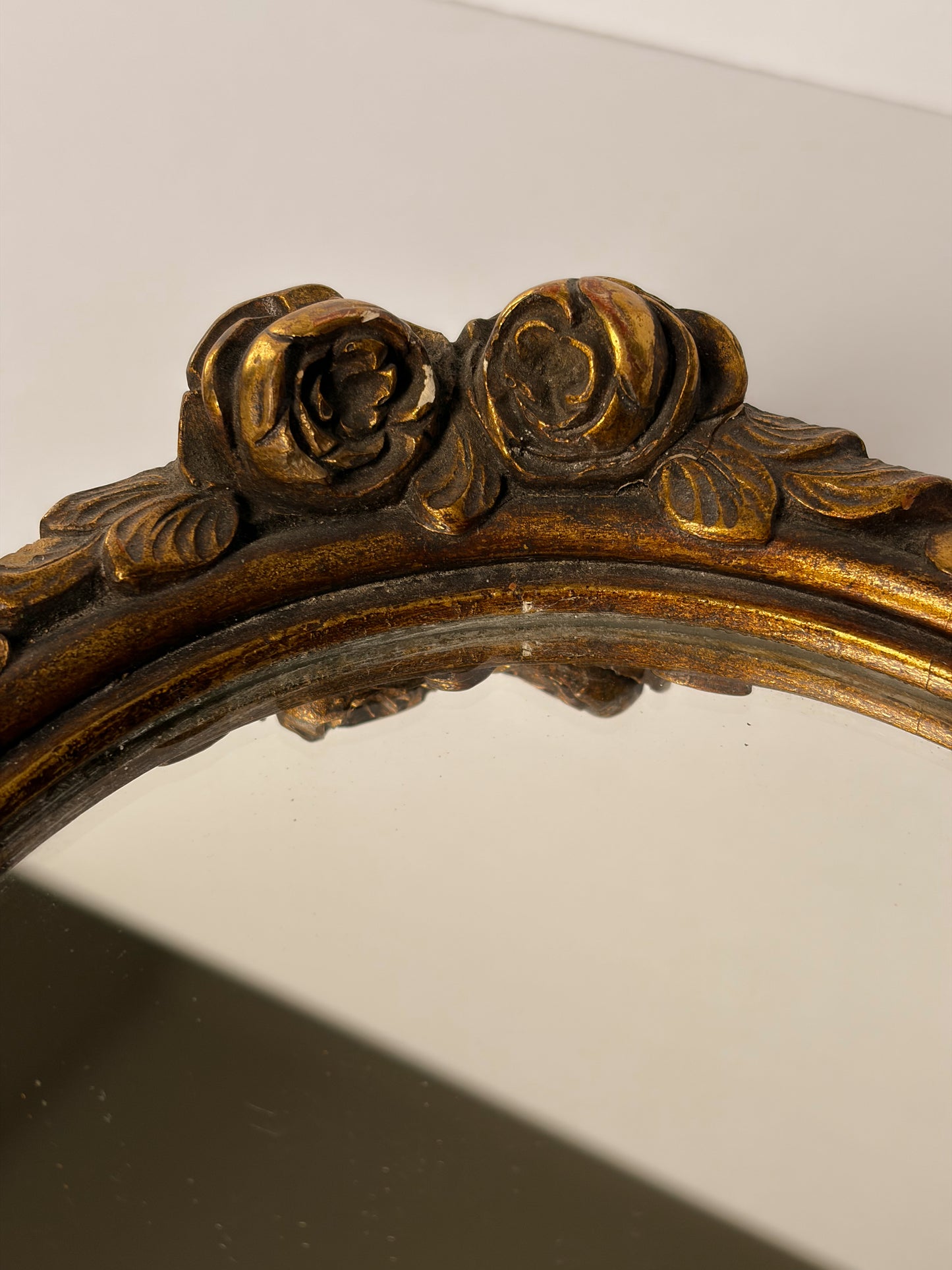 French Gold Rose Mirror