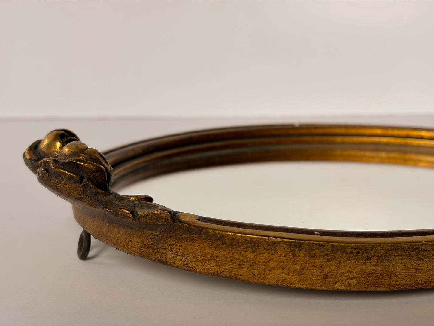 French Gold Rose Mirror