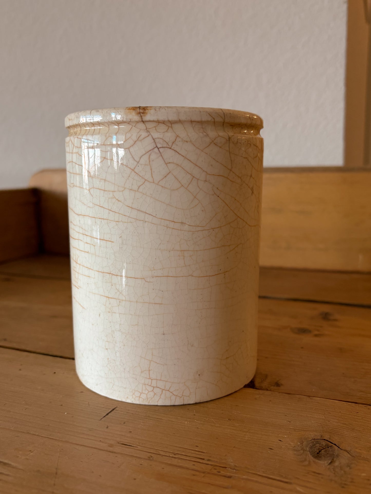 Crazed Jam Pot