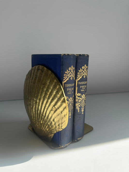 Scalloped Shell Brass Bookend