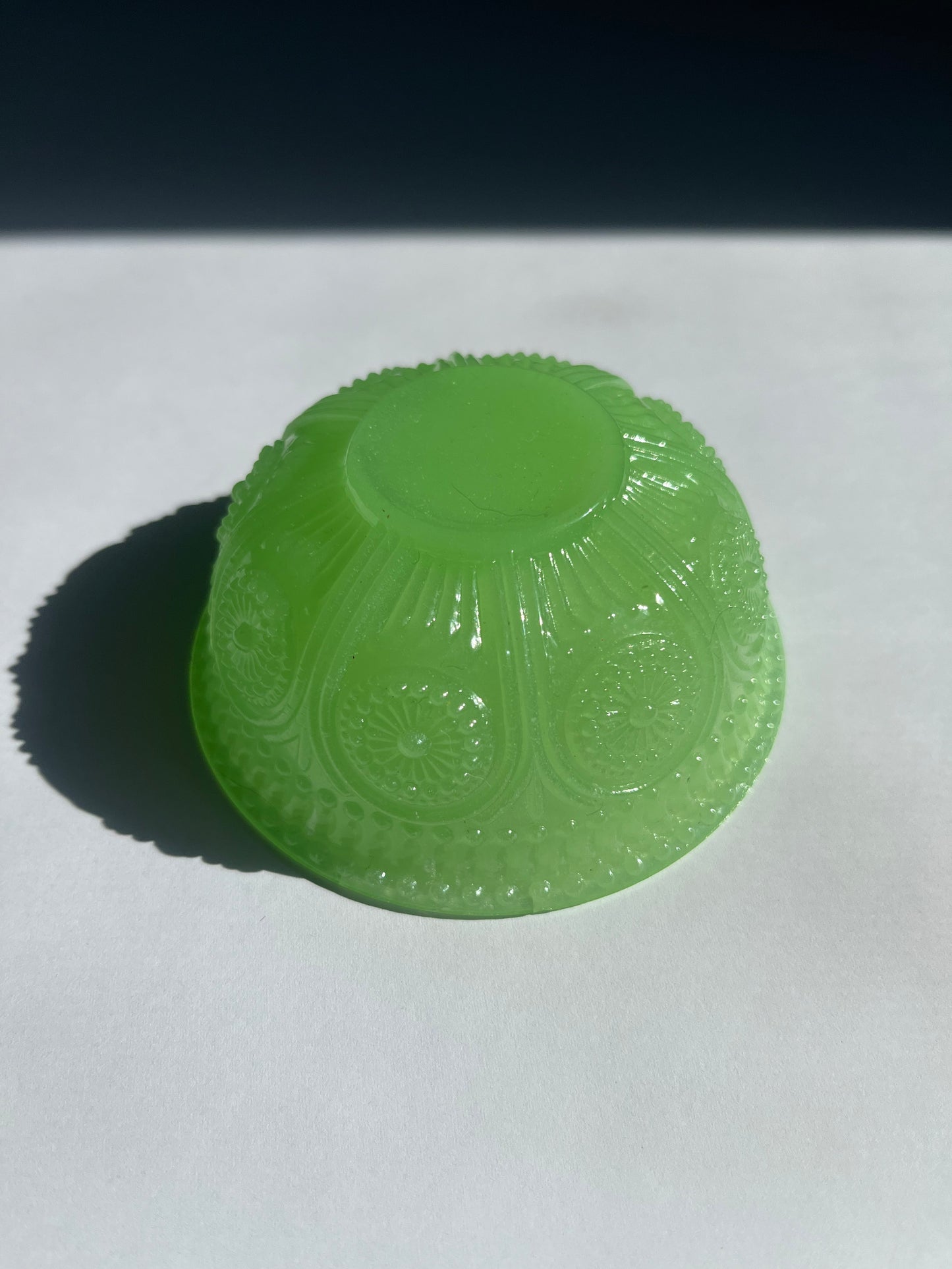 Embossed Jadeite Bowl
