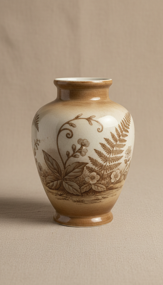 Vintage Porcelain Botanical Vase